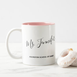 Eleganter vorbereiteter Tanz-Lehrer Zweifarbige Tasse