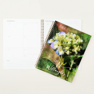 Eleganter "W" Monogram Floral Hydrangea Planer