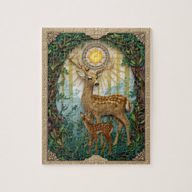 Eleganter Waldhirsch - Paper Quilling (Vertikal)