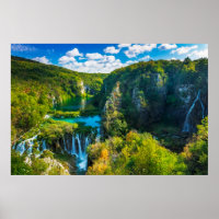Eleganter Wasserfall landschaftlich, Kroatien