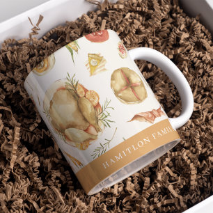 Eleganter Wasserfarben Herbst Türkei Erntedank Kaffeetasse