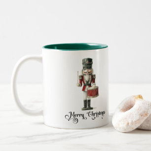 Eleganter Wasserfarben-Nussknacker-Weihnachten Zweifarbige Tasse