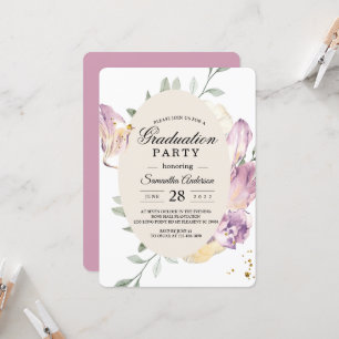 Eleganter Wasserfarben-Stiefmütterchen- und violet Einladung