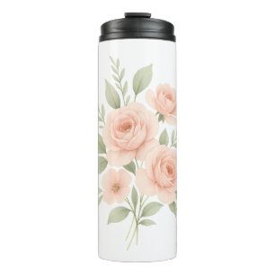 Eleganter Wasserfarben-Thermaltumbler Thermosbecher