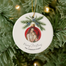 Eleganter Wasserfarben-Weihnachtsschmuck Familienf