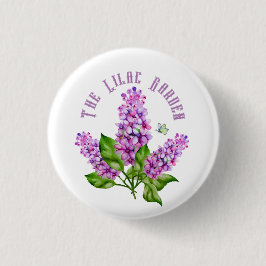 Eleganter Wasserfarbenlila-Zweig Button