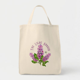 Eleganter Wasserfarbenlila-Zweig Tragetasche