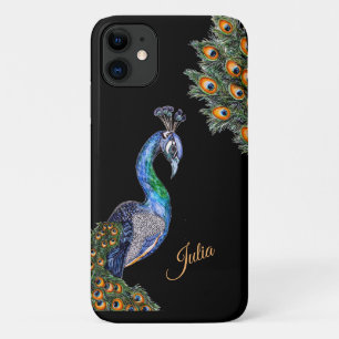 Eleganter Wasserfarbenpfau Personalisiert Case-Mate iPhone Hülle