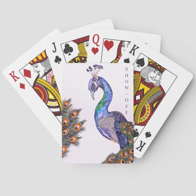 Eleganter Wasserfarbenpfeifen individuell anpassba Spielkarten (Rückseite)