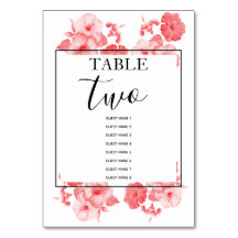 Eleganter Watercolor Hibisken Hochzeitshauptgastna