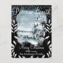 Eleganter Watercolor Snowy Night Natureschnee Glit