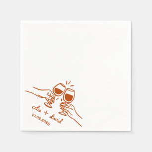 Eleganter Wedding Cocktail Serviette