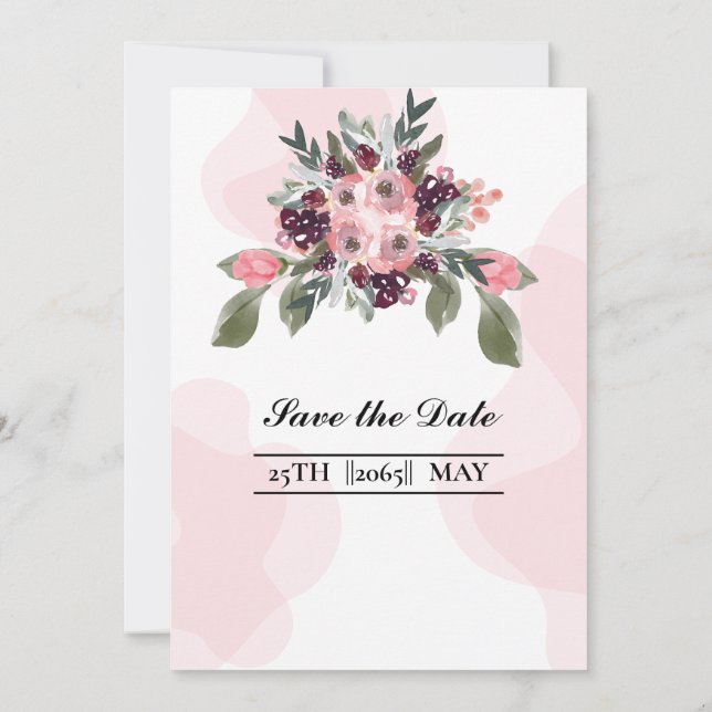 Eleganter Wedding Einladungs-Card Farbdesign-Tempe Einladung (Rückseite)