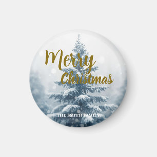 Eleganter Weihnachten Xmas Winter Tannenwald Magnet