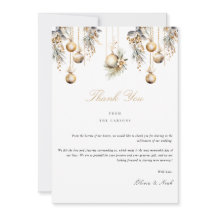 Eleganter Weihnachts-Flora Winter Dankeschön Karte