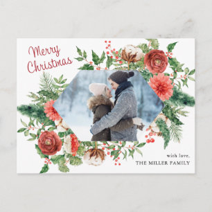 Eleganter Weihnachts-Foto Postkarte