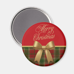 Eleganter Weihnachts-Karomagnet mit goldenem Bogen Magnet