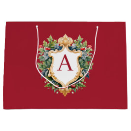 Eleganter Weihnachts-Monogramm-Brief Große Geschenktüte