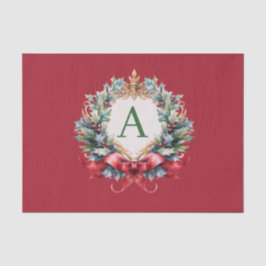 Eleganter Weihnachts-Monogramm-Brief Seidenpapier