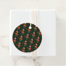 Eleganter Weihnachts-Urlaub in Florals Geschenkanhänger