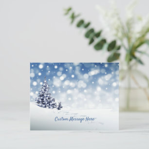 Eleganter Weihnachts-Winterschneehund Postkarte