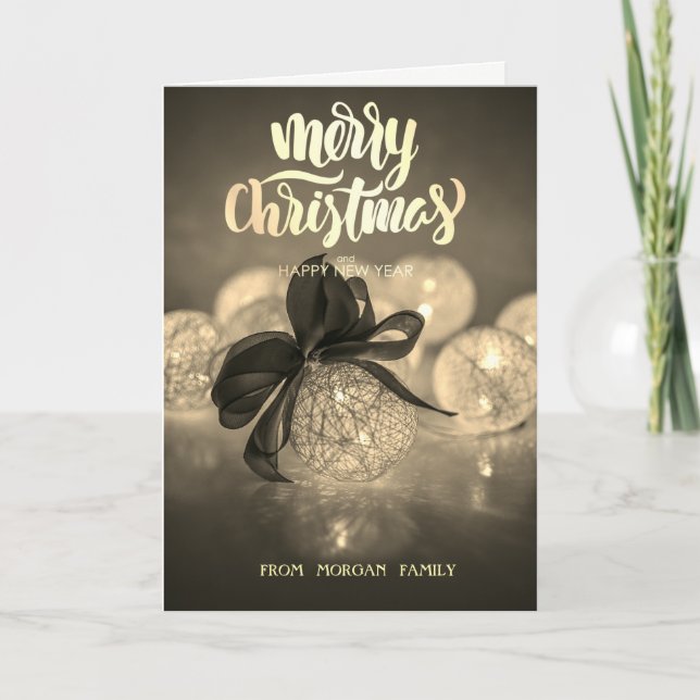 Eleganter Weihnachtsball Feiertagskarte (Vorderseite)