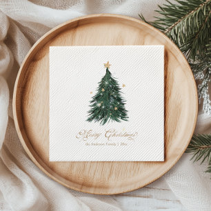 Eleganter Weihnachtsbaum aus Weißgold Serviette