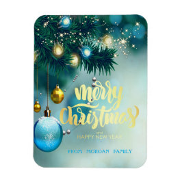 Eleganter Weihnachtsbaum, Balls, Sternenurlaub Magnet