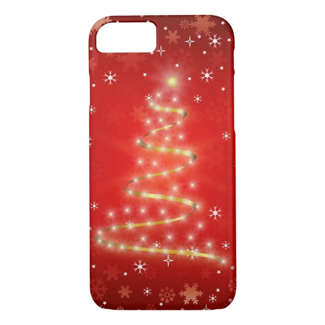 Eleganter Weihnachtsbaum Case-Mate iPhone Hülle (Rückseite)