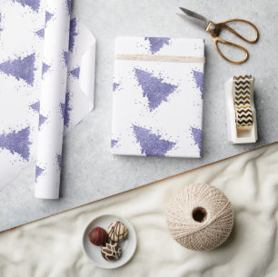 Eleganter Weihnachtsbaum   Charming Lavender Lila Geschenkpapier