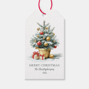 Eleganter Weihnachtsbaum Geschenkanhänger
