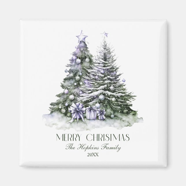 Eleganter Weihnachtsbaum Magnet (Vorne)