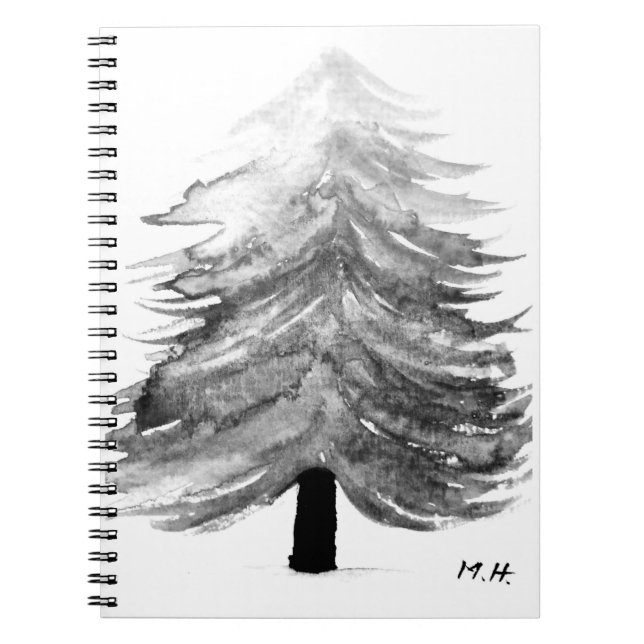 Eleganter Weihnachtsbaum Notizblock (Vorderseite)