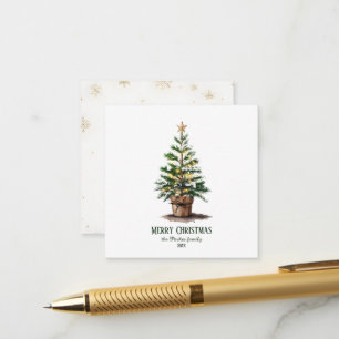 Eleganter Weihnachtsbaum ohne Foto Begleitkarte