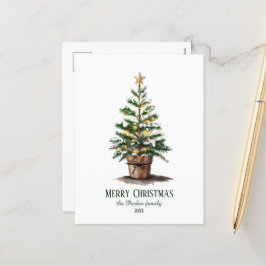 Eleganter Weihnachtsbaum ohne Foto Feiertagspostkarte