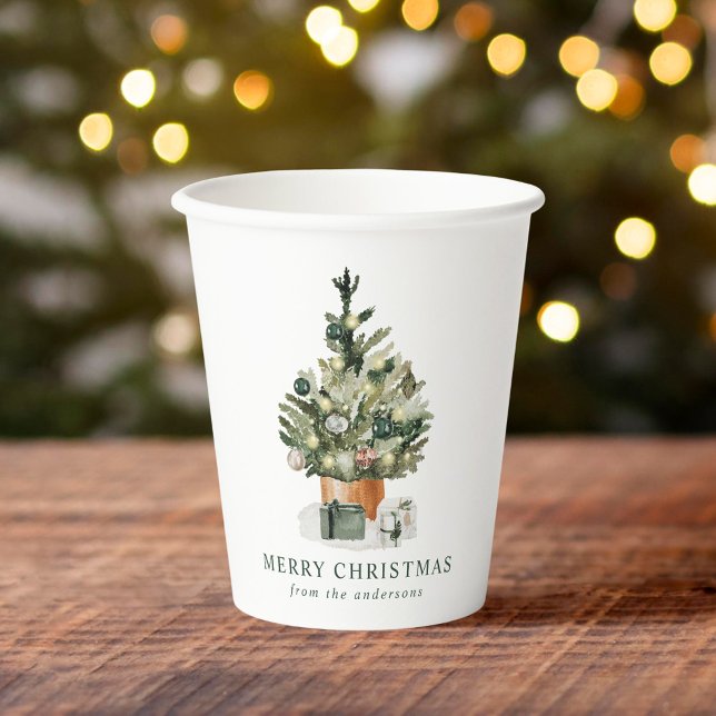 Eleganter Weihnachtsbaum Pappbecher (Von Creator hochgeladen)