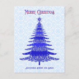 Eleganter Weihnachtsbaum Personalisiert Feiertagspostkarte