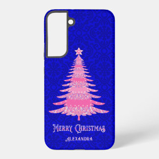 Eleganter Weihnachtsbaum Pink Personalisiert Spark Samsung Galaxy Hülle