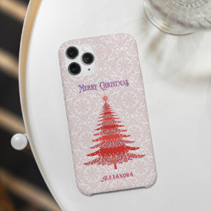 Eleganter Weihnachtsbaum Rote Personalisierte Schn Case-Mate iPhone 14 Pro Hülle