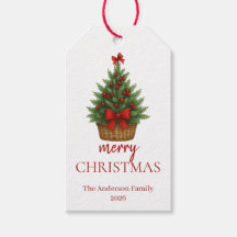 Eleganter Weihnachtsbaum – Rotes Band