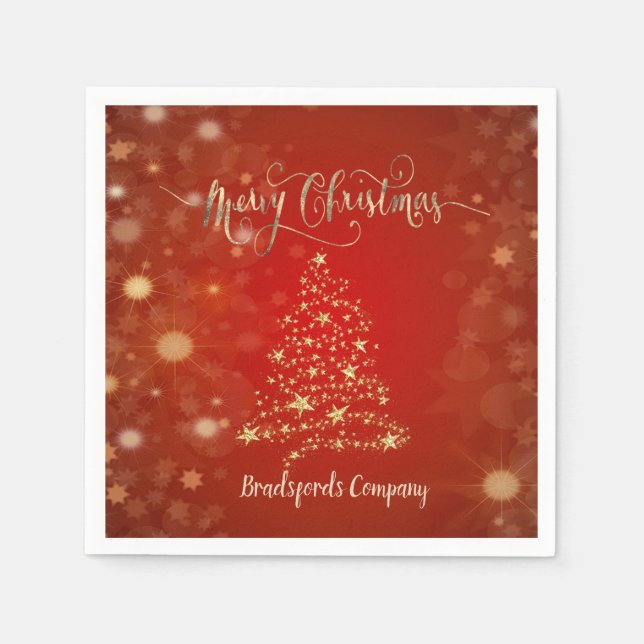 Eleganter Weihnachtsbaum Serviette (Vorderseite)