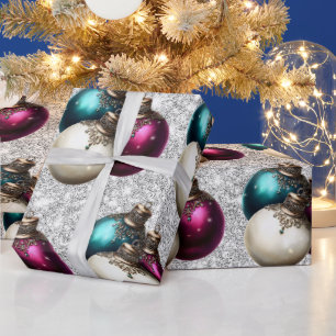Eleganter Weihnachtsbaumkugel-Schmuck Geschenkpapier