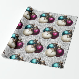 Eleganter Weihnachtsbaumkugel-Schmuck  Geschenkpapier