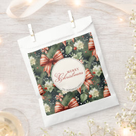 Eleganter Weihnachtscheer Candy Cane Bows Custom Geschenktütchen