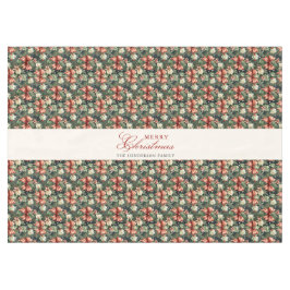 Eleganter Weihnachtscheer Candy Cane Bows Custom Tischdecke