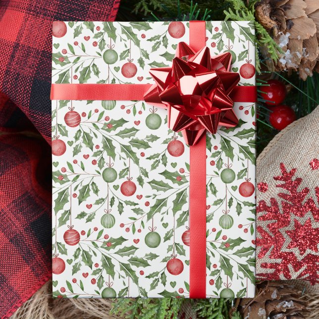 Eleganter Weihnachtsfeiertag Geschenkpapier (Von Creator hochgeladen)