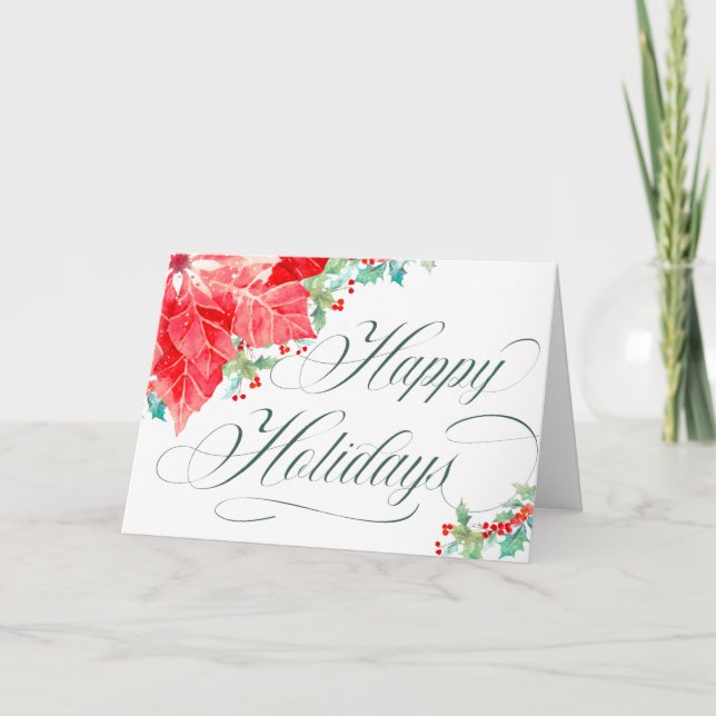Eleganter Weihnachtsfeiertag im Unternehmen Karte (Vorderseite)