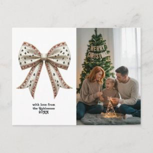 Eleganter Weihnachtsfest Feiertagspostkarte