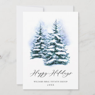 Eleganter Weihnachtsgruß der Firma mit Kiefernbaum Feiertagskarte