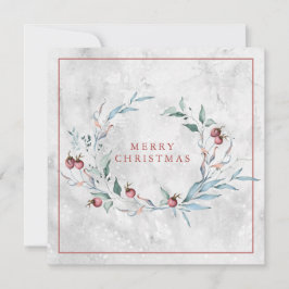 Eleganter Weihnachtskranz Karte